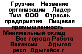 Грузчик › Название организации ­ Лидер Тим, ООО › Отрасль предприятия ­ Пищевая промышленность › Минимальный оклад ­ 20 000 - Все города Работа » Вакансии   . Адыгея респ.,Адыгейск г.